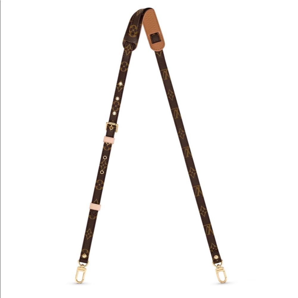 Louis Vuitton adjustable monogram strap.